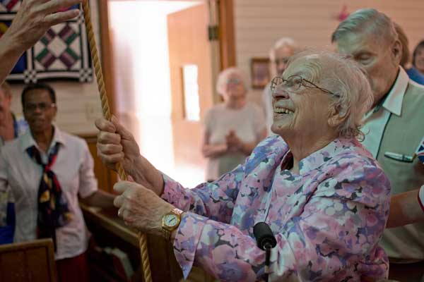 Jean Northey -- our longest and faithful member of the parish, born two years prior to Her Majesty
